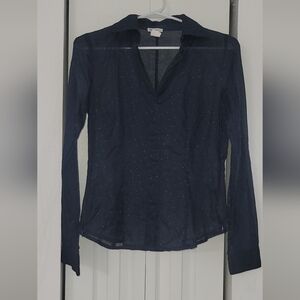 Worth Elegant Navy Blue Women's Top 100% Cotton